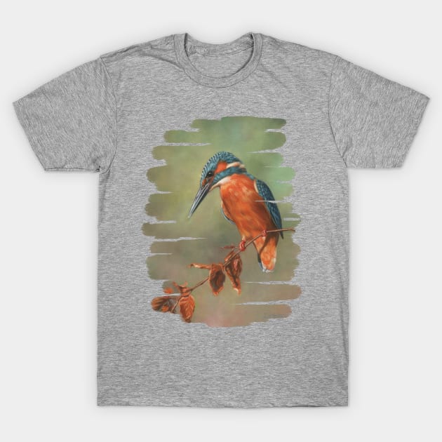 Kingfisher T-Shirt by davidstribblingwildlifeart